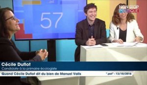 Quand Cécile Duflot cherche ses mots pour dire du bien de Manuel Valls
