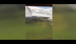 Le violent atterrissage d'un avion Ryanair en Angleterre, la vidéo choc