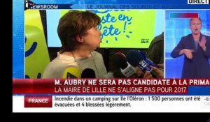 Duflot candidate à la primaire écologiste, Aubry n'ira pas à la primaire de la gauche