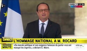 François Hollande reprend à son compte l'héritage de Michel Rocard