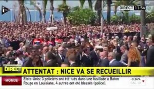 Manuel Valls hué et sifflé pendant la minute de silence en hommage aux victimes de Nice