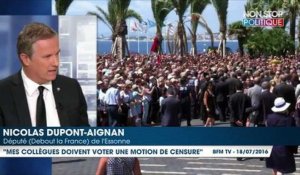 Nicolas Dupont-Aignan appelle à voter une motion de censure contre le gouvernement