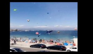 Une tornade de sable sème la panique sur la plage d'Antibes (vidéo)