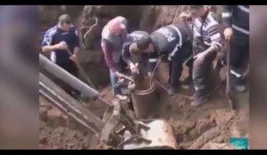 Un enfant sauvé d'un puits, les images incroyables ! (Vidéo)