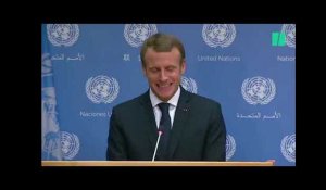 Après son discours à l'ONU, Macron "présente toutes ses excuses au pupitre" qu'il a maltraité