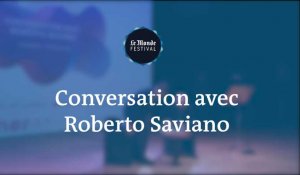 Conversation avec Roberto Saviano au Monde Festival