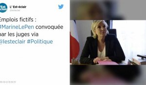 Soupçons d'emplois fictifs au FN: Marine Le Pen devant les juges.