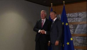 Donald Tusk rencontre Michel Barnier à Bruxelles