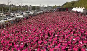 La Vannetaise. 6000 femmes vues d'en haut sur le port de Vannes 