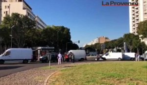 Marseille : les forains du marché de la Plaine bloquent le rond-point du Prado