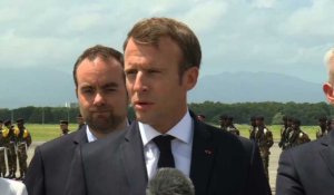 Eau, sargasses: Macron veut rassurer les Guadeloupéens