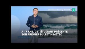 À 17 ans, il présente la météo sur le plateau de France 2