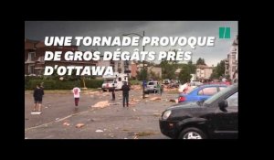 Dans la banlieue d'Ottawa au Québec, une tornade fait des ravages en pleine ville