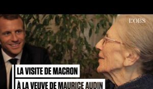 Les images historiques de la visite d'Emmanuel Macron à Josette Audin