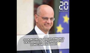 Jean-Michel Blanquer annonce la suppression de 1.800 postes dans l'enseignement