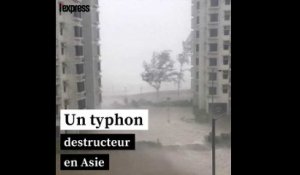 Un typhon destructeur en Asie