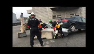 Nantes. Exercice de secours routier du Sdis 44 à la veille du World Rescue Challenge 2018