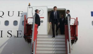 Le président français Emmanuel Macron arrive en Inde pour une visite d'Etat