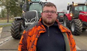 Valentin Caresmel, jeune agriculteur à Gouy-Servins, explique le ras-le-bol de la profession