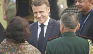 Inde: le président français Emmanuel Macron accueilli au palais présidentiel