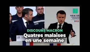 La malédiction des malaises pendant les discours de Macron le poursuit jusqu’en Inde