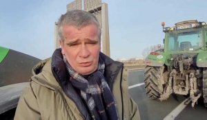 A Calais, Antoine Peenaert explique le mouvement des agriculteurs