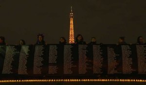 Paris: rassemblement en hommage aux victimes de féminicides