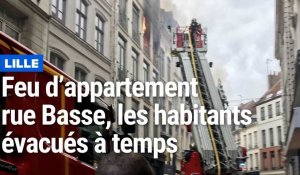 Lille : feu d'appartement rue Basse.