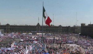 Mexico: rassemblement pour lancer la campagne électorale de Claudia Sheinbaum
