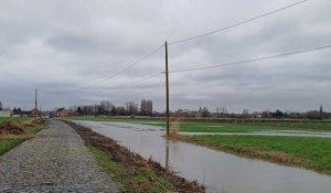 Wallers: des inondations après la montée des eaux.