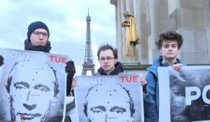 Paris: nouvelle manifestation en hommage à Navalny