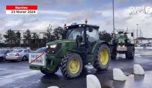 VIDÉO. À Nantes, les agriculteurs en colère arrivent en tracteurs sur les parkings des Leclerc