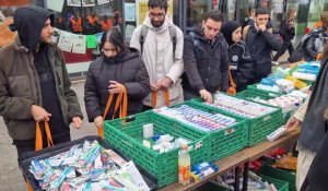 La CFDT et l'Unef distribuent des produits d'hygiène aux étudiants à Amiens