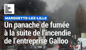 Marquette-lez-Lille : un énorme panache de fumée suite à un incendie dans l'entreprise Galloo.