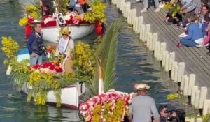 "C'est une très très belle fête" : les - très belles - images du combat naval fleuri de Villefranche