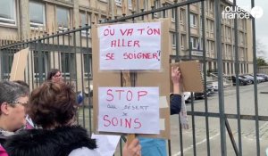 VIDÉO. Clinique de Coutances : ils manifestent devant la préfecture