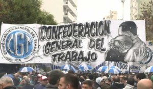 Mobilisation pour la manifestation du 1er-Mai à Buenos Aires