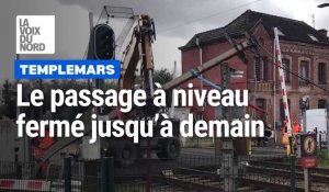 Le passage à niveau de Templemars fermé jusqu'à demain après qu’un camion a percuté un pylône.