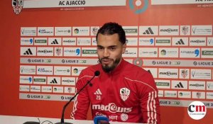 Hamza Sakhi s'exprime avant le déplacement de l'AC Ajaccio à Angers ce lundi 4 mars 
