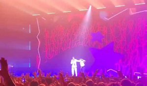 Mika invite un fan à danser sur scène à Lille