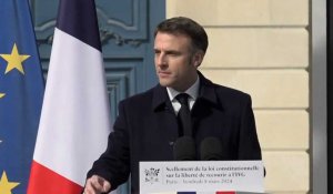VIDÉO. IVG dans la Constitution : le discours d'Emmanuel Macron en 4 points
