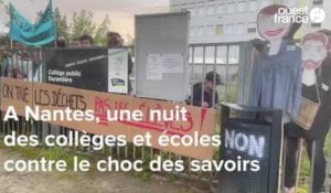 VIDÉO. À Nantes, élèves, parents et profs passent la soirée au collège contre le choc des savoirs