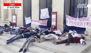 VIDÉO. Psychiatrie dans la Calvados : des salariés de l’EPSM manifestent devant la mairie à Caen 