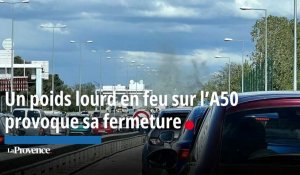 À Marseille, un poids lourd en feu sur l’A50 provoque sa fermeture