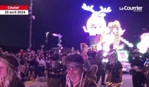 VIDÉO. Carnaval de nuit de Cholet : les chars se sont habillés de leurs plus belles lumières