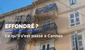 Un bout de balcon s'effondre en centre ville de Cannes