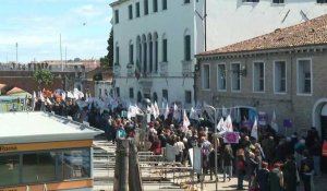 Manifestation d'habitants de Venise contre le lancement de son billet d'entrée à 5 euros