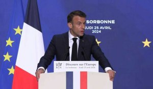 "Notre Europe, aujourd'hui, est mortelle, elle peut mourir", selon Macron
