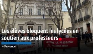 À Marseille, Les élèves bloquent les lycées en soutien aux professeurs