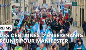 La manifestation des enseignants a été suivie par des centaines de personnes à Reims